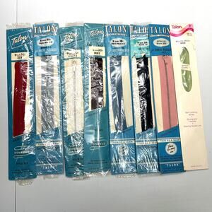 Vintage 9" Dress Placket Metal‎ Zippers Talon Lot of 8 NOSIP